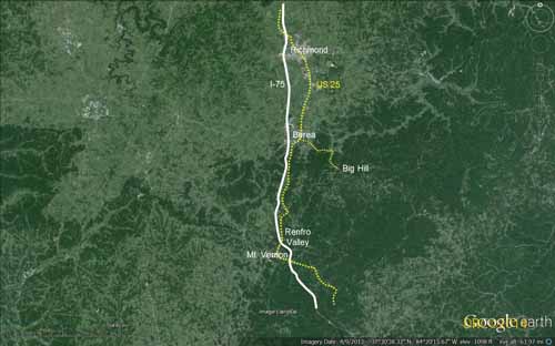 Map of Valley View area