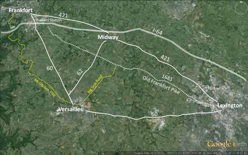 Big Sink and McCracken Roads map